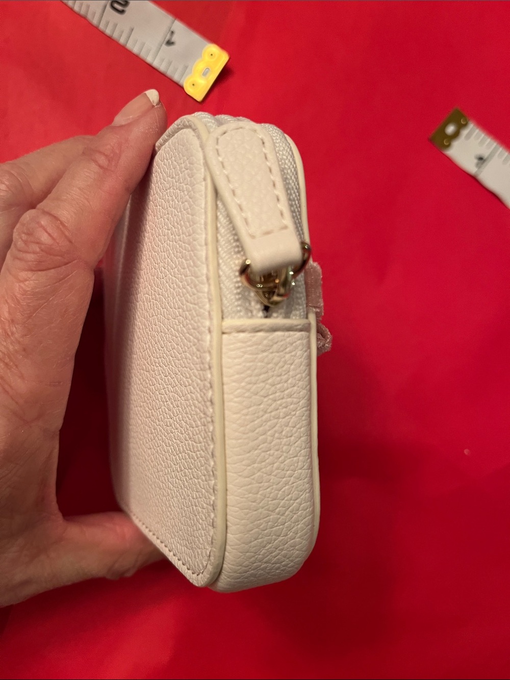 NEW LC Lauren Conrad Velvet Bow Holiday Coin Pouch w/ Cherry Accent, Key Chain - Picture 9 of 9